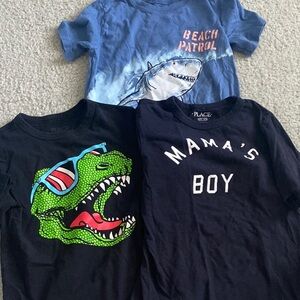 The Children's Place Black and Green Dinosaur Tee